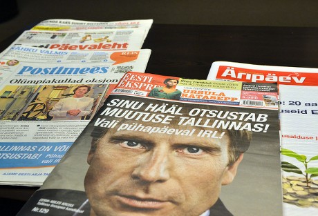 Various Estonian Newspapers Including Postimees Eesti Editorial Stock Photo  - Stock Image | Shutterstock