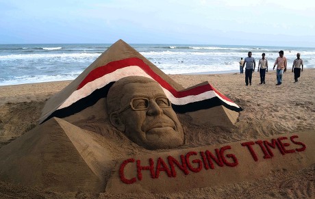 India Egypt Sand Art Morsi - Jul 2013