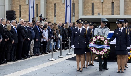 Knesset Guards Carry Large Wreath Ceremonies Editorial Stock Photo ...