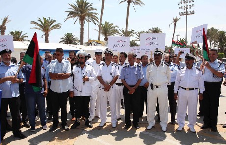 Libyan Police Officers Gather Calling Formation Editorial Stock Photo ...