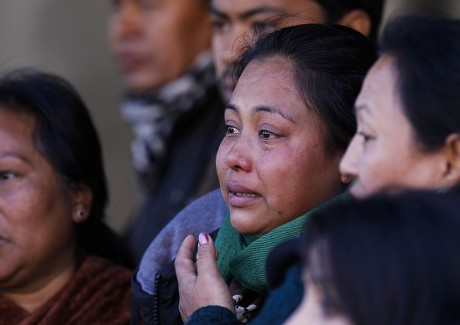 Family Members Plane Crash Victims Mourn Editorial Stock Photo - Stock