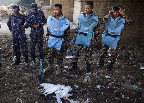 Nepalese Army Members Wearing Bomb Protective Editorial Stock Photo ...