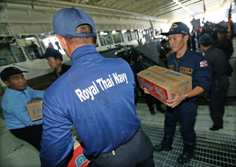 Thai Navy Officers Load Ration Supplies Editorial Stock Photo - Stock ...