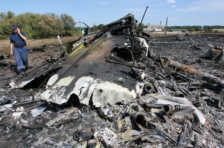 Man Walks Main Crash Site Boeing Editorial Stock Photo - Stock Image ...