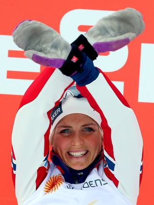 Therese Johaug Norway Celebrates During Flower Editorial Stock Photo ...