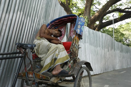 Rickshaw Puller Takes Rest Sleeping On Editorial Stock Photo - Stock ...