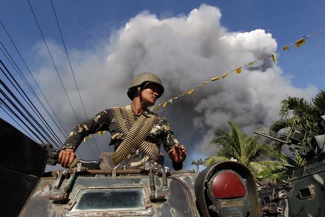 Filipino Army Soldier On Armoured Personnel Editorial Stock Photo ...