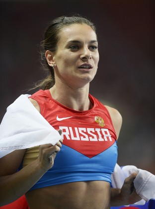 Yelena Isinbayeva Russia Celebrates After Winning Editorial Stock Photo ...