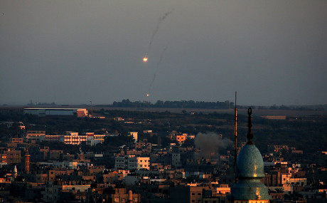 Israeli Missiles Landed East Gaza City Editorial Stock Photo Stock