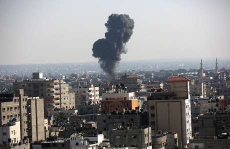 Smoke Rises After Attack Israeli Aircraft Editorial Stock Photo Stock