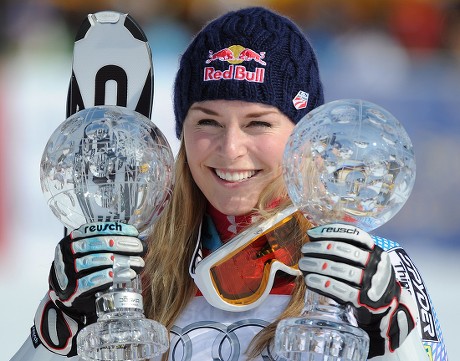 Lindsey Vonn Usa Poses Her Trophies Editorial Stock Photo - Stock Image ...