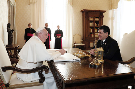 Pope Francis receives President of Paraguay, Vatican, Rome, Italy - 20 Jan 2017