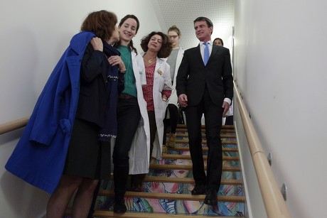 Left-wing candidate Manuel Valls visits Womens House, Saint-Denis, France - 24 Jan 2017