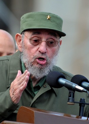 Cuban Former President Fidel Castro Speaks Editorial Stock Photo ...