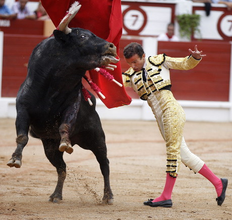 Matador Damian Castano Fights Bull During Editorial Stock Photo - Stock ...