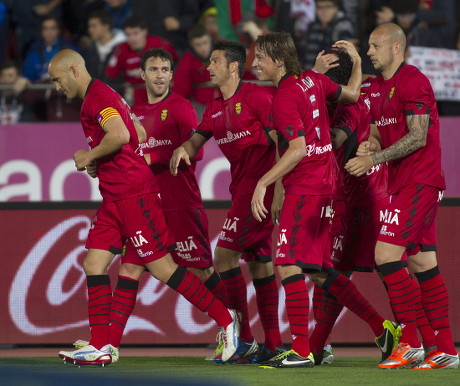 Rcd Mallorcas Players Celebrate After Scoring Editorial Stock Photo