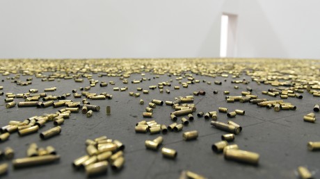 The Art Installation '20000 Gun Shells' (2011) by Norwegian Artist Matias Faldbakken Represented by the Galleries Eva Presenhuber (zuerich) and Standard (oslo) is on Display During the Exhibition 'Unlimited' As Part of the International Art Show Art Basel in Basel Switzerland 16 June 2014 'Unlimited' is Art Basel's Exhibition Platform For Projects That Transcend the Limitations of a Classical Art-show Stand Including Out-sized Sculpture and Paintings Video Projections Large-scale Installations and Live Performances the Event is Curated by New York-based Swiss Curator Gianni Jetzer Switzerland Schweiz Suisse Basel
