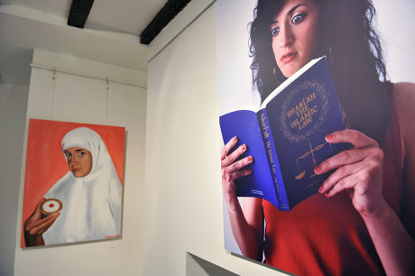 'This Artist Blows', first solo exhibition of controversial Muslim artist Sarah Maple, Salon Gallery, London, Britain - 28 Oct 2008