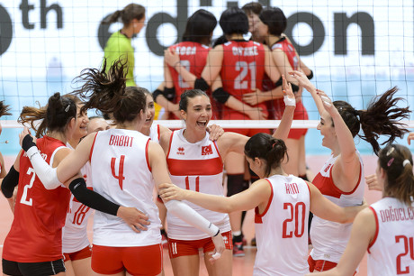 Turkish Volleyball Players Celebrates Their Victory Editorial Stock ...