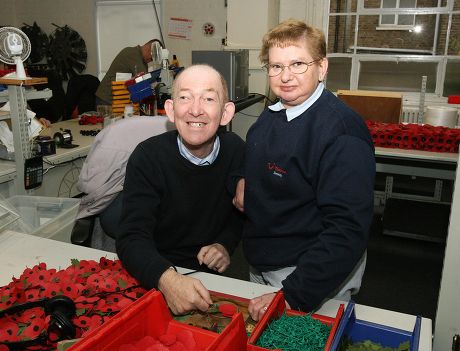 Husband and wife Gillian and Ian Lindsay who work at The Poppy Factory