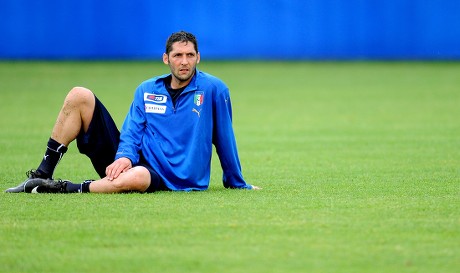 Italian Soccer Player Marco Materazzi Sits Editorial Stock Photo ...