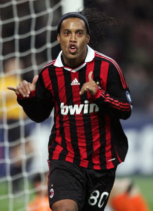 Brazilian Ronaldinho Ac Milan Jubilates After Editorial Stock Photo ...