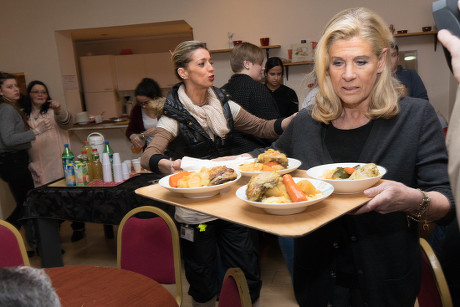 Princess Lea visits a homeless food distribution service, Brussels, Belgium - 30 Jan 2017