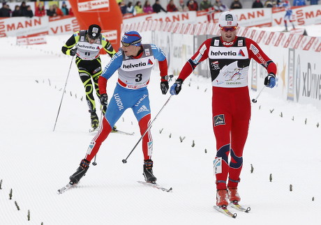 Norways Petter Northug R Crossing Finish Editorial Stock Photo - Stock ...