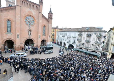 Poeple Attend Funeral Michele Ferrero Towns Editorial Stock Photo