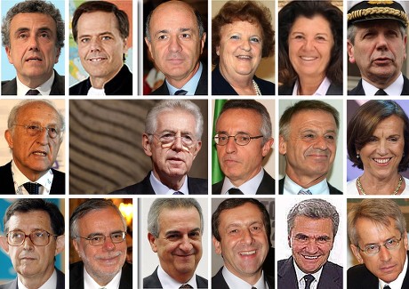 Italy Government New Cabinet Ministers - Nov 2011