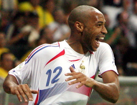 At Auction: Thierry HENRY., Thierry HENRY. Maillot N°12 de l'Équipe de