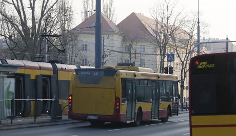 Public transport in Warsaw, Poland - 31 Jan 2017
