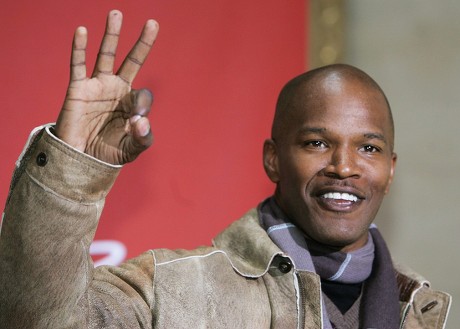 Us Actor Jamie Foxx Waves He Editorial Stock Photo - Stock Image