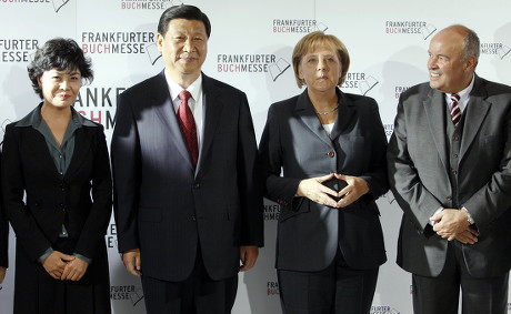 Germany Frankfurt Book Fair Merkel Xi Jinping - Oct 2009