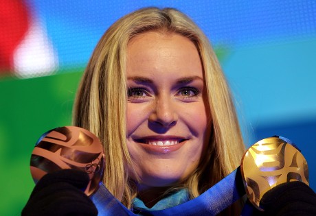 Lindsey Vonn Usa Shows Her Medals Editorial Stock Photo - Stock Image ...