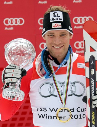 Austrias Benjamin Raich Poses Trophy On Editorial Stock Photo - Stock ...