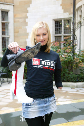 Model Kelly Knox Promoting the Mines Advisory Group's Celebrity Shoe Auction, London, Britain - 24 Oct 2008