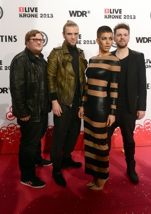 Singer Alina Sueggeler and Further Members of German Band Frida Gold Arrive For the '1 Live Krone 2013' Award Ceremony in Bochum Germany 05 December 2013 Germany Bochum