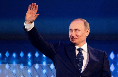 Russian President Vladimir Putin Waves During Editorial Stock Photo ...