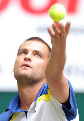 Russias Mikhail Youzhny Serves Ball Germanys Editorial Stock Photo ...