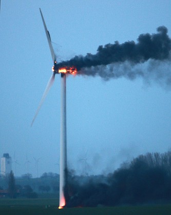 Generator Booth Wind Turbine Burning Wind Editorial Stock Photo - Stock ...