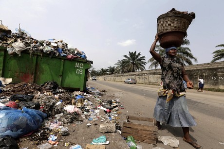 Woman Carries Garbage Abidjan Ivory Coast Editorial Stock Photo - Stock ...