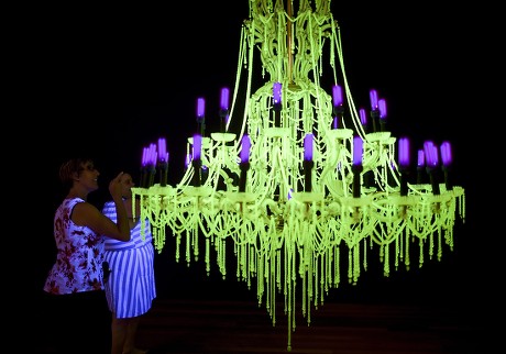 uranium glass chandelier