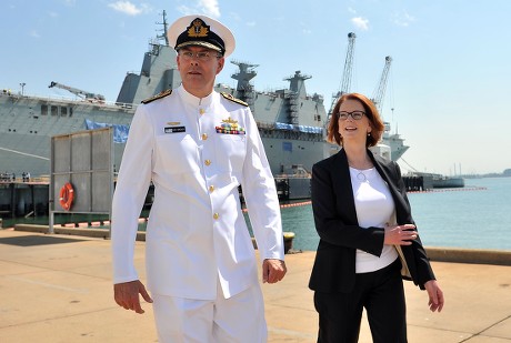 Australia Defense Lhd Launch Julia Gillard - Feb 2013