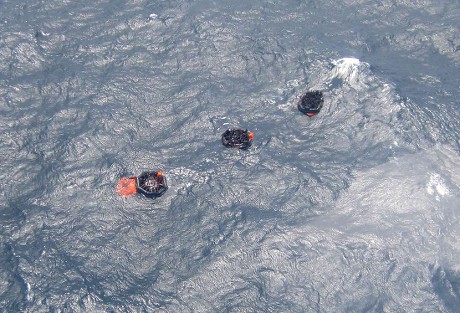 Aerial View People Inflatable Life Rafts Editorial Stock Photo - Stock ...