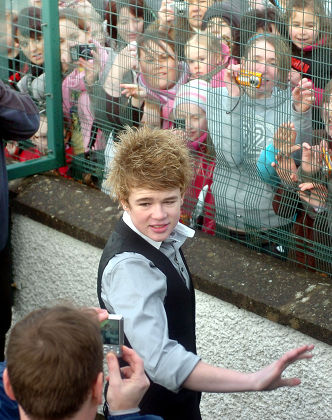 X-Factor finalist Eoghan Quigg outside his home in Dungiven, Northern Ireland - 08 Dec 2008