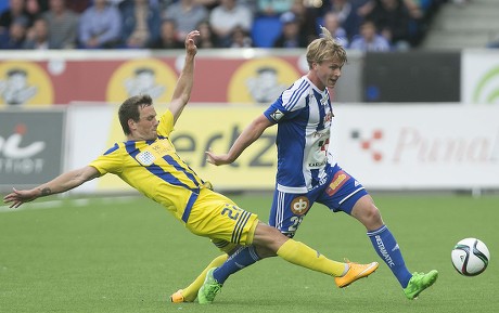 Rasmus Schuller R Hjk Action Against Editorial Stock Photo - Stock