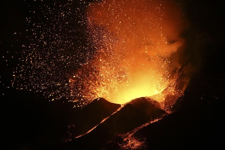 Hot Lava Clouds Smoke Gases Spew Editorial Stock Photo - Stock Image ...