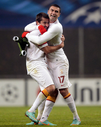Galatasaray Players Aydin Yilmaz L Burak Editorial Stock Photo - Stock