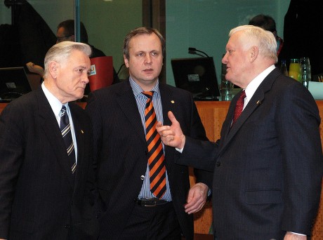 Lithuanian Delegation President Valdas Adamkus L Editorial Stock Photo ...